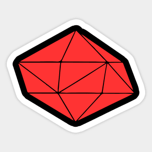 red ice cube Sticker